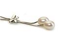 Two 7.5-8mm AAA White Freshwater Pearl Pendant with 18" Sterling Silver Necklace 