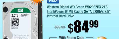 Western Digital WD Green WD20EZRX 2TB IntelliPower 64MB Cache SATA 6.0Gb/s 3.5 inch Internal Hard Drive