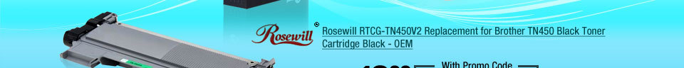 Rosewill RTCG-TN450V2 Replacement for Brother TN450 Black Toner Cartridge Black - OEM