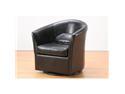 Swivel tub chair with pillow.
