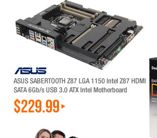 ASUS SABERTOOTH Z87 LGA 1150 Intel Z87 HDMI SATA 6Gb/s USB 3.0 ATX Intel Motherboard