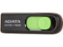 ADATA DashDrive UV120 16GB Capless Sliding USB 2.0 Flash Drive (Black/Green) Model AUV120-16G-RBG 