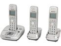 Panasonic KX-TG4023SK 1.9 GHz Digital DECT 6.0 3X Handsets Cordless Phone System Integrated Answering Machine 