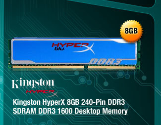 Kingston HyperX 8GB 240-Pin DDR3 SDRAM DDR3 1600 Desktop Memory