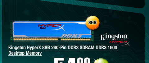 Kingston HyperX 8GB 240-Pin DDR3 SDRAM DDR3 1600 Desktop Memory