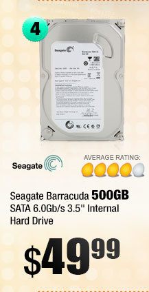 Seagate Barracuda 500GB SATA 6.0Gb/s 3.5" Internal Hard Drive