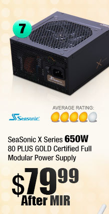 SeaSonic X Series 650W Ready 80 PLUS GOLD Certified Full Modular Power Supply