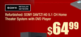 Refurbished: SONY DAVTZ140 5.1 CH Home Theater System with DVD Player