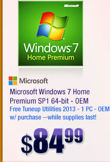 Microsoft Windows 7 Home Premium SP1 64-bit - OEM