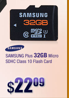 SAMSUNG Plus 32GB Micro SDHC Class 10 Flash Card