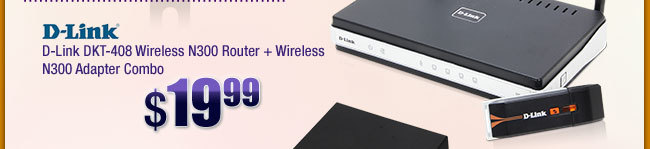 D-Link DKT-408 Wireless N300 Router + Wireless N300 Adapter Combo