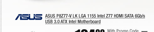 ASUS P8Z77-V LK LGA 1155 Intel Z77 HDMI SATA 6Gb/s USB 3.0 ATX Intel Motherboard