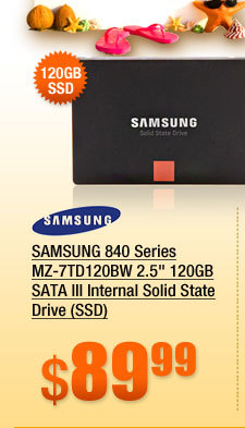 SAMSUNG 840 Series MZ-7TD120BW 2.5 inch 120GB SATA III Internal Solid State Drive (SSD)