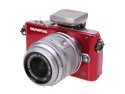 Olympus PEN E-PL3 Red 12.3MP Digital Camera with 14-42mm Lens