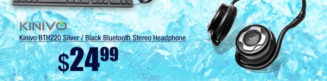 Kinivo BTH220 Silver / Black Bluetooth Stereo Headphone