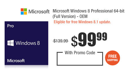 Microsoft Windows 8 Professional 64-bit (Full Version) - OEM