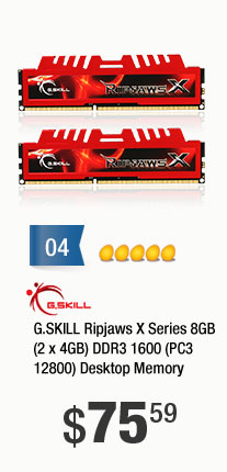 G.SKILL Ripjaws X Series 8GB (2 x 4GB) DDR3 1600 (PC3 12800) Desktop Memory