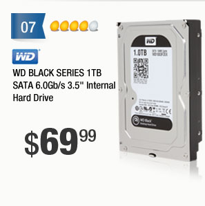 WD BLACK SERIES 1TB SATA 6.0Gb/s 3.5" Internal Hard Drive