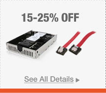 15-25% OFF SELECT SSD / HDD ACCESSORIES & CABLES*