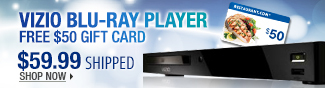 Newegg Flash - Vizio Blu-ray Player. Free 50 Gift Card.