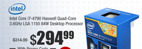 Intel Core i7-4790 Haswell Quad-Core 3.6GHz LGA 1150 84W Desktop Processor