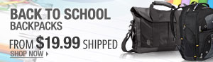 Newegg Flash - Back to School Backpacks.