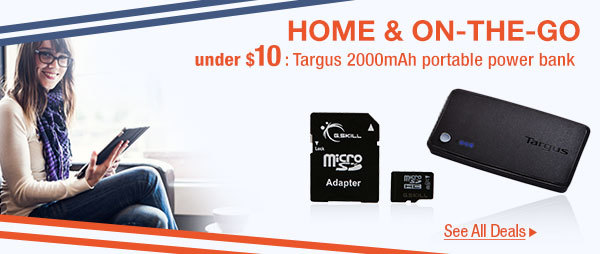 HOME & ON-THE-GO. under $10: Targus 2000mAh portable power bank