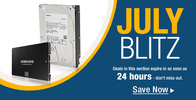 JULY BLITZ. 
Deals in this section expire in as soon as 24 hours - don't miss out.
Save Now >