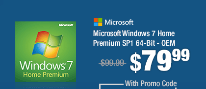 Microsoft Windows 7 Home Premium SP1 64-Bit - OEM