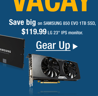 Save big on SAMSUNG 850 EVO 1TB SSD, $119.99 LG 23" IPS monitor.