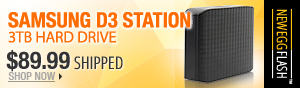 Newegg Flash – SAMSUNG D3 Station 3TB Hard Drive