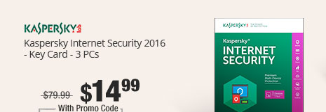 Kaspersky Internet Security 2016 - Key Card - 3 PCs