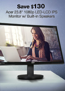 Acer 23.8" 1080p LED-LCD IPS Monitor w/ Built-in Speakers