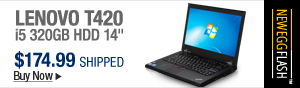 Newegg Flash – Lenovo T420 i5 320GB HDD 14"