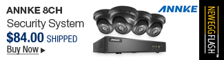 Newegg Flash - ANNKE 8CH 1080N TVI DVR Recorder Security System with 4x 960P 1.3Megapixels Day Night Weatherproof CCTV Cameras, Easy Remote Web / Mobile Access Weatherproof 