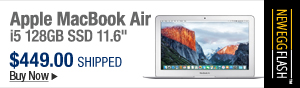 Newegg Flash – Apple MacBook Air i5 128GB SSD 11.6"