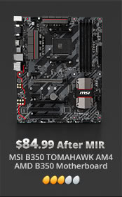 MSI B350 TOMAHAWK AM4 AMD B350 Motherboard