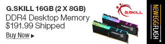 Newegg Flash - G.SKILL 16GB(2x8GB) DDR4 Desktop Memory
