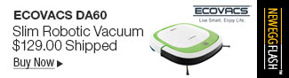 Newegg Flash - Ecovacs DA60 Slim Robotic Vacuum