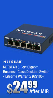 NETGEAR 5 Port Gigabit Business-Class Desktop Switch - Lifetime Warranty (GS105)