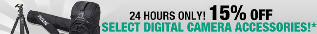 15% OFF Select Digital Camera Accessories!