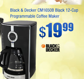 Black & Decker CM1650B Black 12-Cup Programmable Coffee Maker 