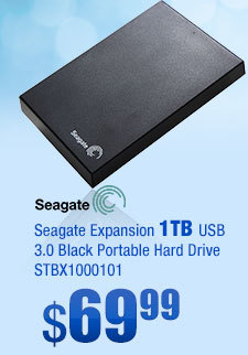 Seagate Expansion 1TB USB 3.0 Black Portable Hard Drive STBX1000101