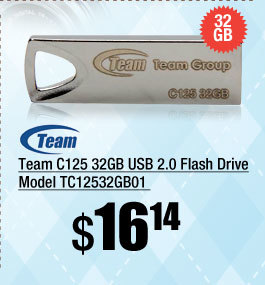 Team C125 32GB USB 2.0 Flash Drive Model TC12532GB01 