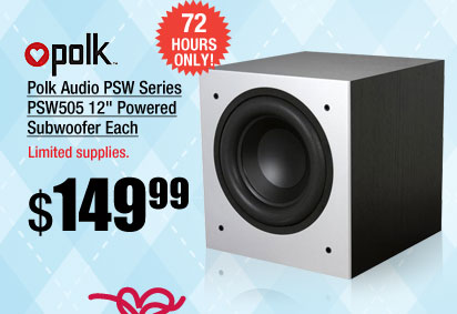 Polk Audio PSW Series PSW505 12 inch Powered Subwoofer Each