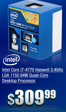 Intel Core i7-4770 Haswell 3.4GHz LGA 1150 84W Quad-Core Desktop Processor