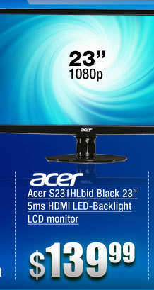 Acer S231HLbid Black 23 inch 5ms HDMI LED-Backlight LCD monitor