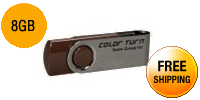 Team Color Turn 8GB USB 2.0 Flash Drive (Brown)