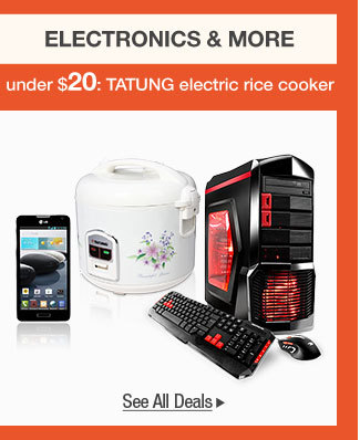 ELECTRONICS & MORE. under 20 dollar: TATUNG electric rice cooker.