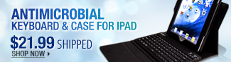 Newegg Flash - Antimicrobial Keyboard & Case for iPad.